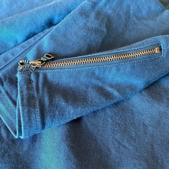 LOGO Sz 8 Blue Casual Skinny Leg Side Ankle Zippers Pants - Picture 5 of 8
